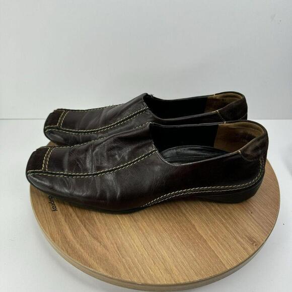Paul Green‎ Munchen 'Lucy' Brown Smooth & Suede Leather Loafers UK 5.5 US 8 - Picture 1 of 9